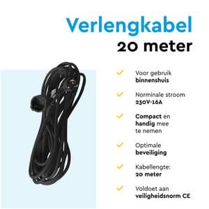 Picture 4 of Verlengkabel BRASQ 20m zwart