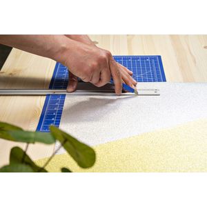 Picture 1 of Snijmes Westcott office 9mm met schuifsluiting en metalen houder blauw