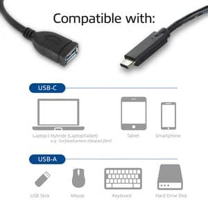 Picture 4 of Kabel ACT USB 3.0 OTG USB-C male naar USB-A female