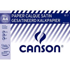 Picture 1 of Kalkpapier Canson gesatineerd 12vel 90gr A4 doorschijnend