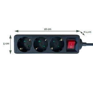 Picture 2 of Stekkerdoos BRASQ 3 voudig 1.4 meter zwart