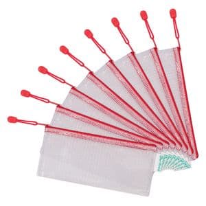 Picture 1 of Opbergtas Tarifold met rits 250x115mm PVC rood