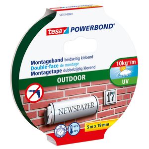 Picture 2 of Montagetape tesa® Powerbond Outdoor dubbelzijdig 5mx19mm transparant