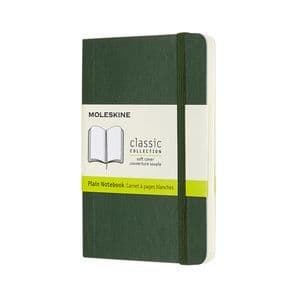 Picture 1 of Notitieboek Moleskine pocket 90x140mm blanco soft cover myrtle green
