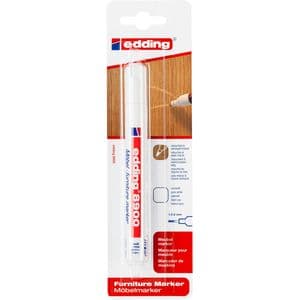 Picture 1 of Viltstift edding 8900 meubel rond 1.5-2mm spierwit blister à 1 stuk