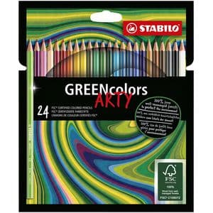 Picture 1 of Kleurpotloden STABILO 6019 GREENcolors Arty assorti etui à 24 stuks