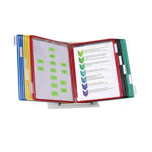 Picture 2 of Zichtpanelensysteem bureau Tarifold metaal A4 met 20-tassen assorti
