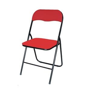 Picture 1 of Klapstoel BRASQ FC100 rood-zwart