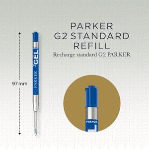 Picture 3 of Gelschrijvervulling Parker Quink medium blauw blister à 1 stuk