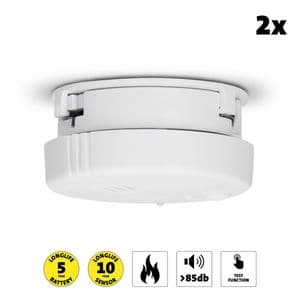 Picture 2 of Rookmelder Alecto mini 2 stuks met 5 jaar batterij SA102 wit