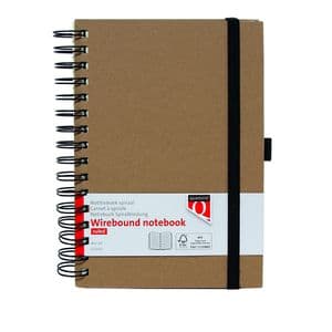Picture 1 of Notitieboek Quantore A5 spiraal lijn 192blz 80gr kraft