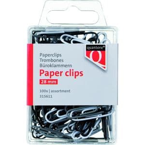 Picture 1 of Paperclip Quantore blister 28mm assorti 100 stuks