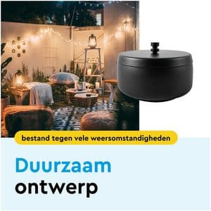 Picture 3 of Asbak BRASQ tafelmodel 1 liter met deksel AT700 zwart