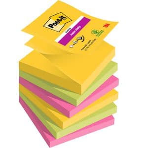 Picture 1 of Memoblok Post-it 3M Z-Note R330 Super Sticky 76x76mm Carnival 6 stuks