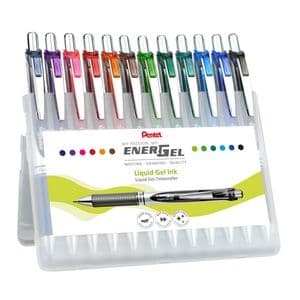 Picture 2 of Gelschrijver Pentel BL77 Energel medium assorti 12 stuks