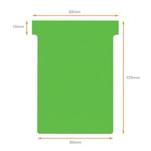 Picture 1 of T-kaart Nobo nr.3 80mm groen 100 stuks