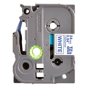 Picture 2 of Labeltape Brother P-touch TZe-253 standaard 24mm blauw op wit