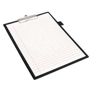 Picture 1 of Klembord Quantore A4 staand PVC zwart met 100mm klem + penlus