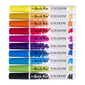 Picture 1 of Brushpen Talens Ecoline set à 10 stuks primair