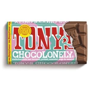 Picture 2 of Chocolade Tony's Chocolonely melk everything reep 90 gram