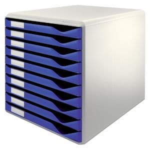 Picture 1 of Ladenblok Leitz A4 10 laden blauw/wit