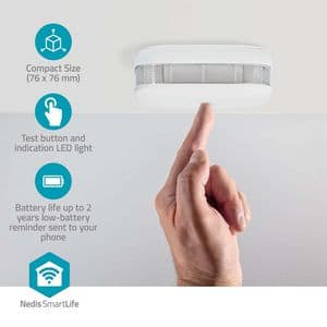 Picture 7 of Rookmelder Nedis Smartlife Wifi 10 jaar sensor wit