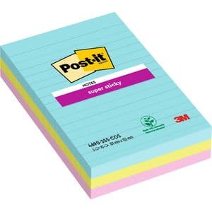 Picture 1 of Memoblok Post-it 4690 Super Sticky 101x152mm Cosmic 3 stuks
