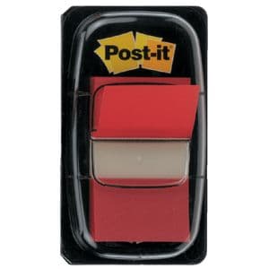 Picture 3 of Indextabs Post-it 680 25.4x43.2mm rood 50 tabs