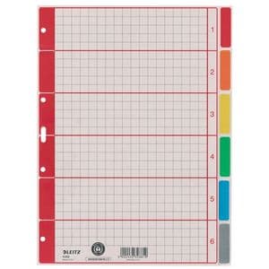 Picture 7 of Tabbladen Leitz 4-gaats 4350 6-delig grijs karton