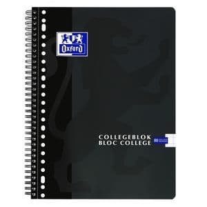 Picture 4 of Collegeblok Oxford School A4 ruit 10x10mm 23-gaats 160 pagina's 80gr assorti