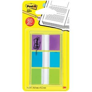 Picture 2 of Indextabs Post-it 680 24mmx43.2mm helder assorti 60 tabs