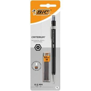 Picture 1 of Vulpotlood Bic Criterium HB 0.5mm incl 12 stiften zwart blister à 1st