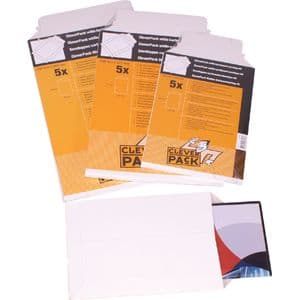 Picture 4 of Envelop CleverPack karton A5 176x250mm wit pak à 5 stuks
