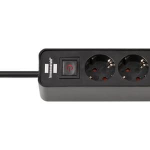 Picture 2 of Stekkerdoos Brennenstuhl Ecolor 4vdig incl 2 USB C 1.5m zwart