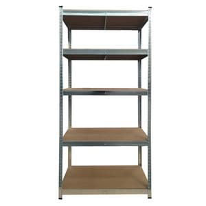Picture 2 of Stellingkast BRASQ 5 borden 90x40x180cm SU175 max 875 KG zilver