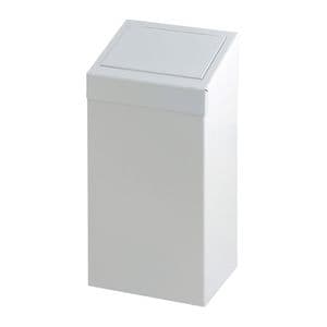 Picture 1 of Afvalbak Vepa Bins met pushdeksel 50 liter metaal wit