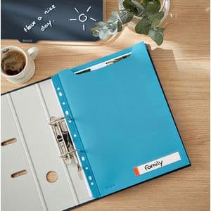 Picture 4 of Insteekmap U-model Leitz Cosy harmonica A4 met perforatiestrip PP blauw