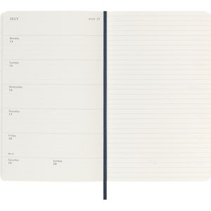 Picture 3 of Agenda 2025/2026 Moleskine 18M Planner Weekly 7dagen/1pagina large sc sapphire blue