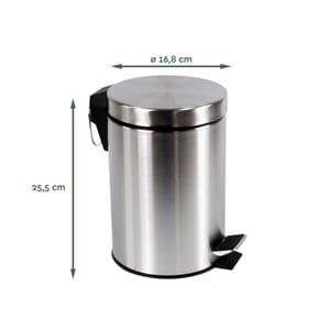 Picture 3 of Pedaalemmer BRASQ 3 liter rvs