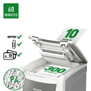 Picture 3 of Papiervernietiger Leitz IQ Auto+ Office 300 P4 snippers 4x28mm