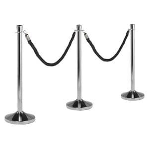 Picture 2 of Afzetkoord Securit 150cm zwart met chroome knop