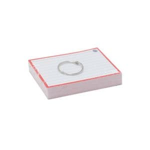 Picture 1 of Flashcards A7 Rood incl. clipring 50 vel