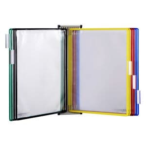 Picture 1 of Zichtpanelensysteem wand Tarifold metaal A4 met 10-tassen assorti