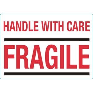 Picture 1 of Waarschuwingsetiket IEZZY handle with care fragile 100mmx70mm 500st