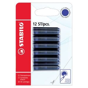 Picture 1 of Inktpatroon STABILO blauw blister à 12 stuks