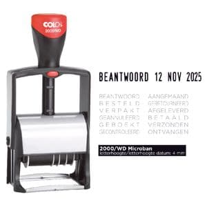 Picture 1 of Woord-datumstempel Colop Heavy Duty 2000/WD Classic Line 12 teksten