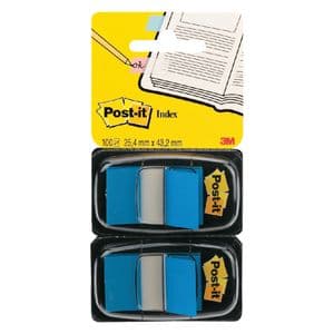 Picture 1 of Indextabs Post-it 680 25.4x43.2mm duopack blauw 2x 50 tabs