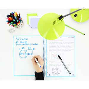 Picture 5 of Notitieboek Oxford Touch Europeanbook A4+ 4-gaats lijn 80vel pastel blauw