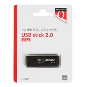 Picture 1 of USB stick 2.0 Quantore USB-A 64GB zwart