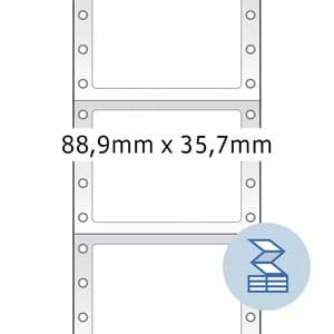 Picture 2 of Etiket HERMA 8211 88.9x35.7mm 1-baans wit 4000 stuks